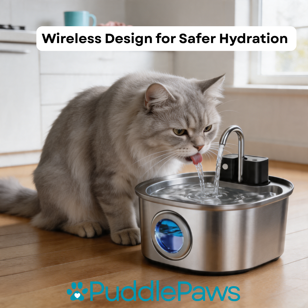 PuddlePaws - Wireless Automatic Pet Water Fountain